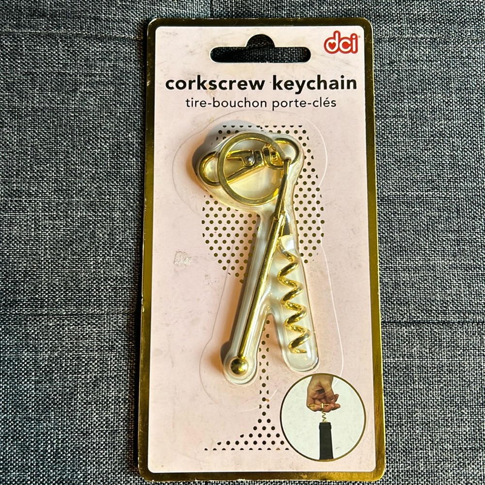 New! Corkscrew keychain